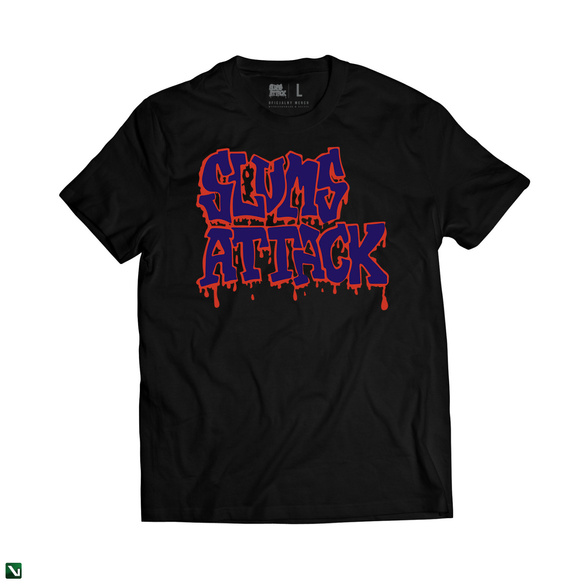 RPS KLASYKA  Koszulka Slums Attack 2 OLD LOGO (czarna)