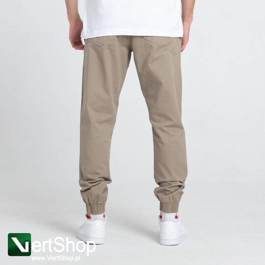 SMOKE STORY SPODNIE SSG JOGGER TKANINOWE SLIM DOUBLE POCKET BEŻ