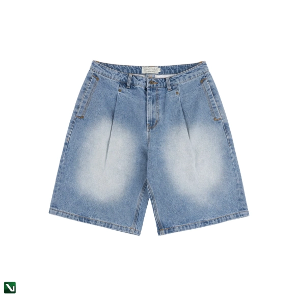 Szorty Dime Pleated Denim Shorts blue washed