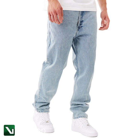 Mass DNM spodnie Box Jeans Relax Fit jasnoniebieskie