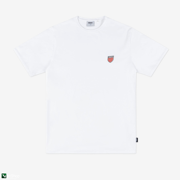 PROSTO Shield t-shirt bawełniany slim biały
