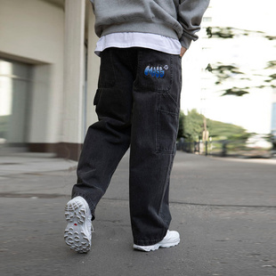 Mass DNM spodnie Wall Pants Extra baggy Fit - czarne
