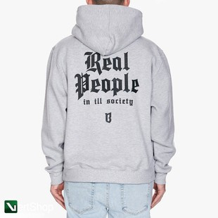 B.O.R BLUZA Z KAPTUREM BOR REAL PEOPLE SZARA