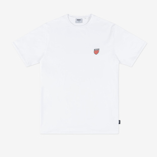 PROSTO Shield t-shirt bawełniany slim biały