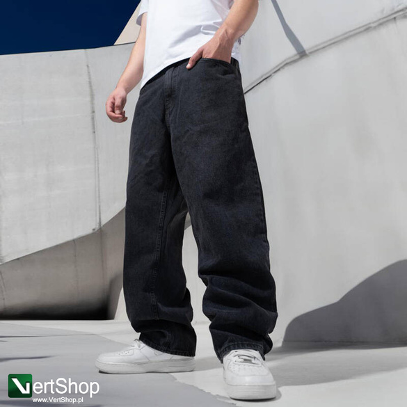 JIGGA WEAR Spodnie Jeansowe Szerokie  Baggy Męskie Czarne Crown
