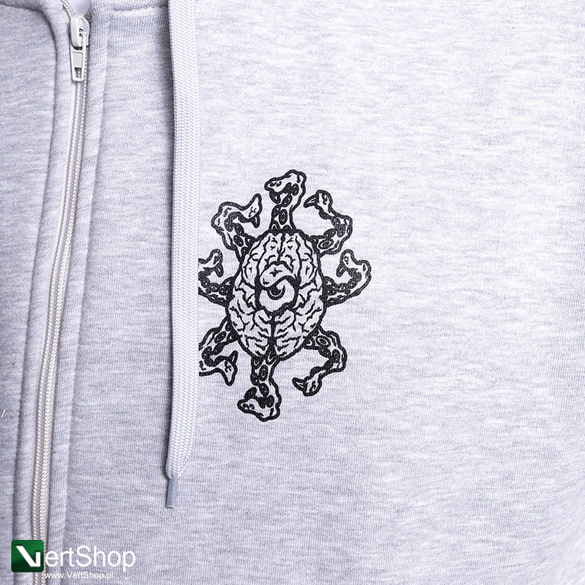 BRAINDEADFAMILIA  CLOWN BLUZA KAPTUR ZIP SZARA