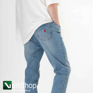 MORO SPORT Spodnie Joggery Męskie White Red 78 Jasnoniebieskie Sprane