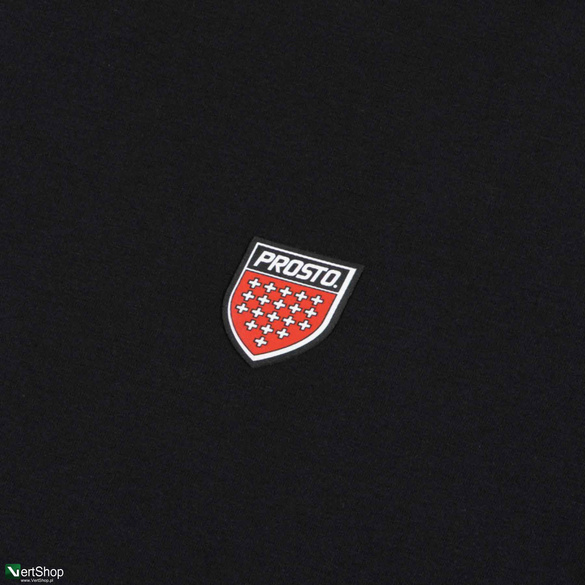 PROSTO Shield t-shirt bawełniany slim czarny