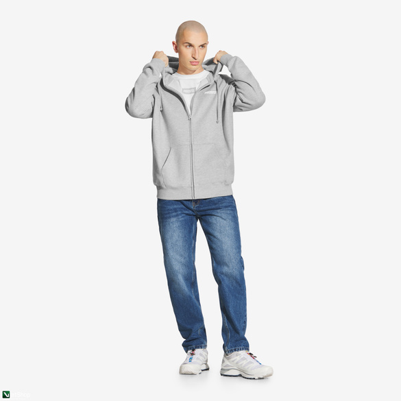 PROSTO Kaptur  Zip Hoodie Logo Gray