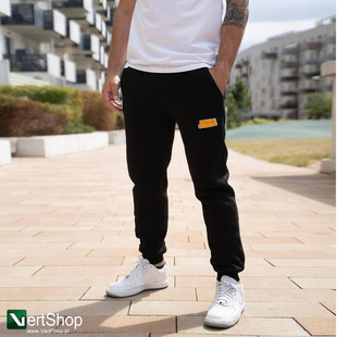 JIGGA WEAR Spodnie Dresowe Męskie Czarne Jigga Wear Name Patch