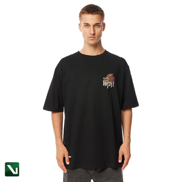 Mass Denim Koszulka Dragon T-shirt czarny