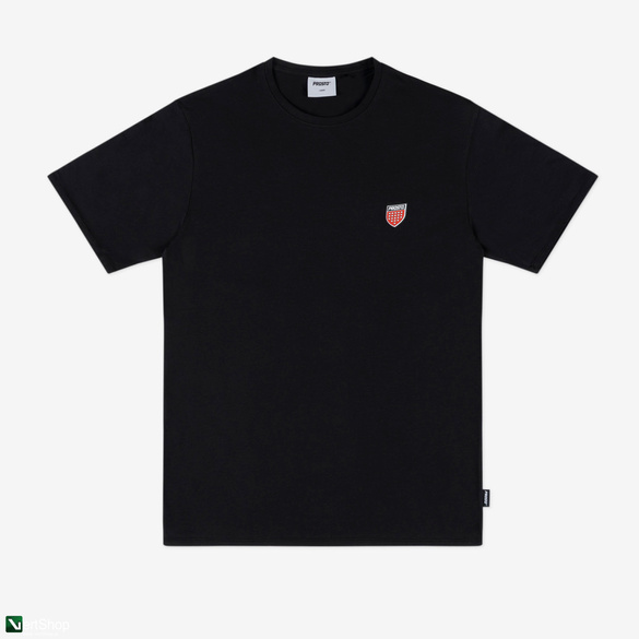 PROSTO Shield t-shirt bawełniany slim czarny