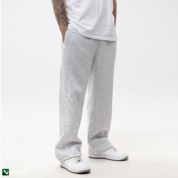 JIGGA WEAR Spodnie Dresowe Baggy Męskie Szare Jigga Wear Written Tag