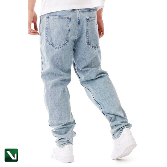 Mass DNM spodnie Box Jeans Relax Fit jasnoniebieskie