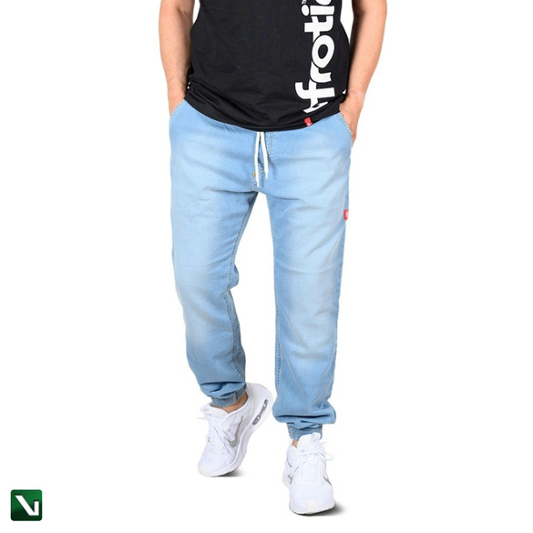 AFROTICA  Spodnie Jogger Jeans STAMP jasne spranie