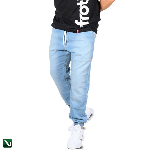AFROTICA  Spodnie Jogger Jeans STAMP jasne spranie