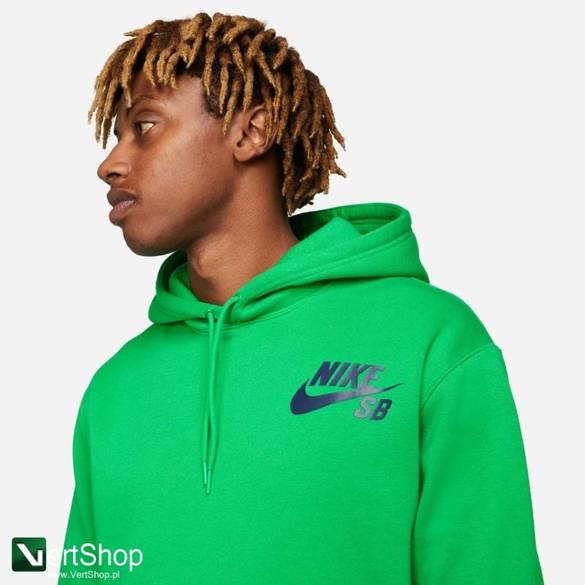 Bluza Nike Sb Icon Pullover Skate Hoodie Lucky Green/midnight Navy