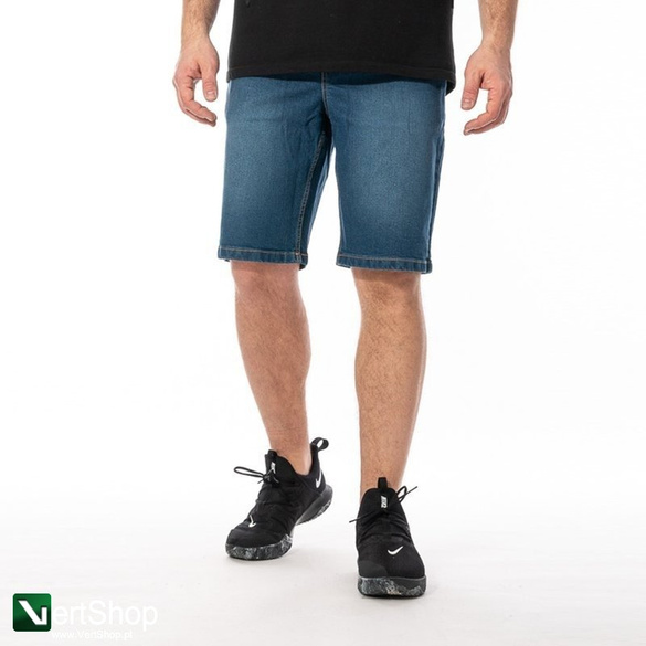 MORO SPORT KRÓTKIE SPODENKI JEANS BIG PARIS POCKET NIEBIESKIE
