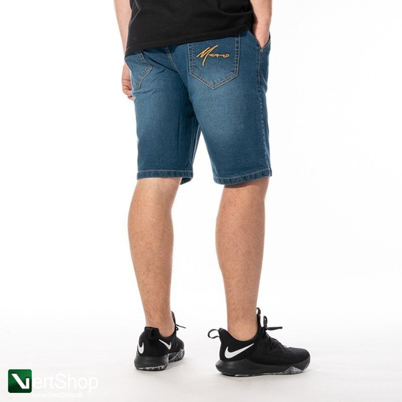 MORO SPORT KRÓTKIE SPODENKI JEANS BIG PARIS POCKET NIEBIESKIE