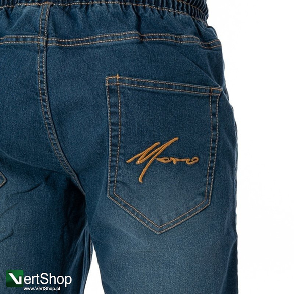 MORO SPORT KRÓTKIE SPODENKI JEANS BIG PARIS POCKET NIEBIESKIE