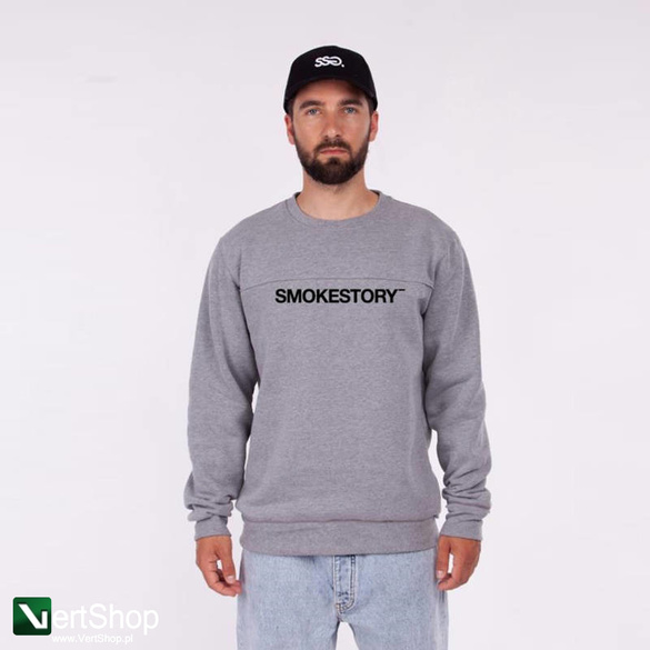 SMOKESTORY  BLUZA BEZ KAPTURA LINE szary